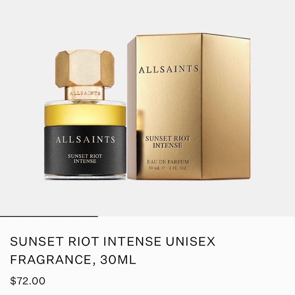 NIB AllSaints Sunset Riot Intense Unisex Fragrance 30ml